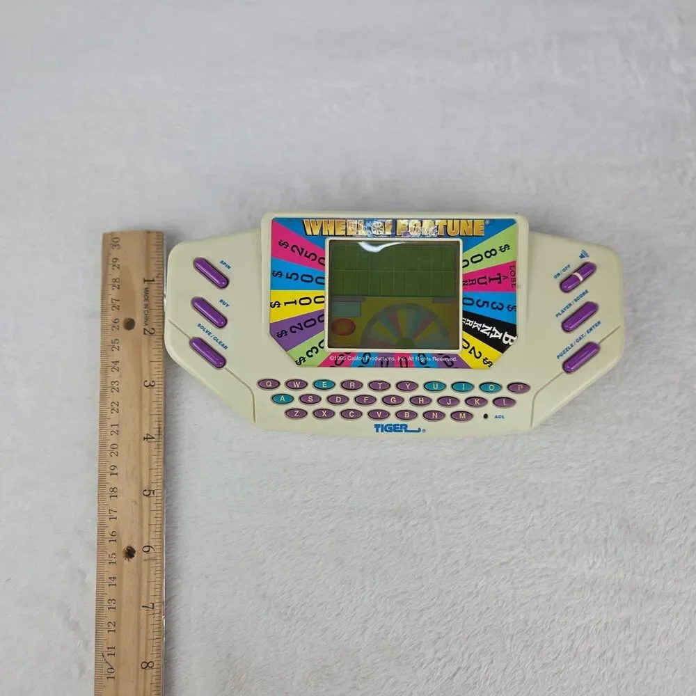 Vtg 1995 Tiger Electronics Wheel Of Fortune Handheld Game w/Cartridge Tested